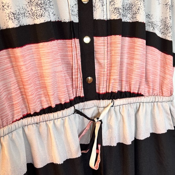 Ivanka Trump Black and Pink Striped Sleeveless Dress size 8 - Picture 3 of 9